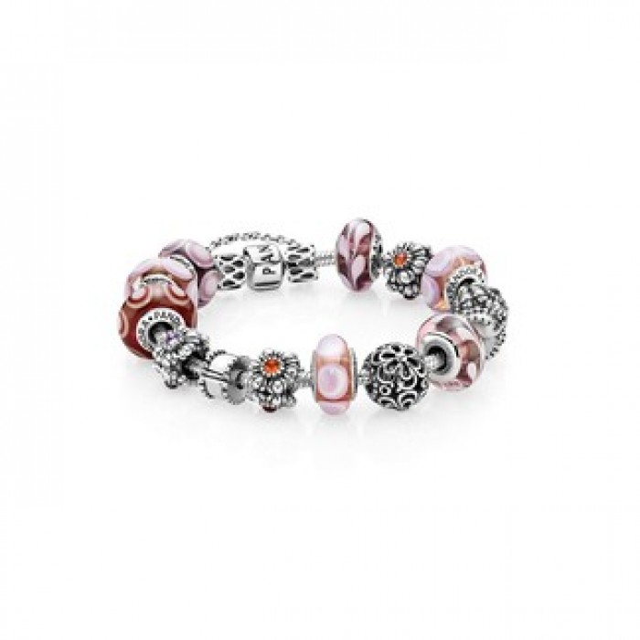 Pandora Jewelry BK9277 Pandora Jewelry Tickled Pink Inspirational Bracelet