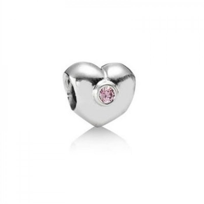 Pandora Jewelry Purple Crystal Heart Bead Charm